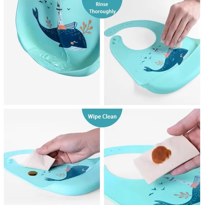 ‌ Baberos Silicona Impermeables