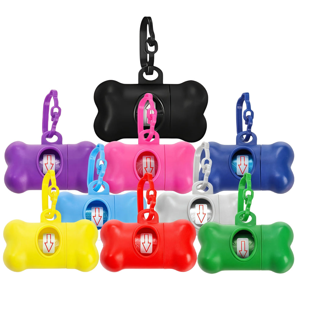 Portabolsas Huesito Negro + 15 Bolsas Incluidas