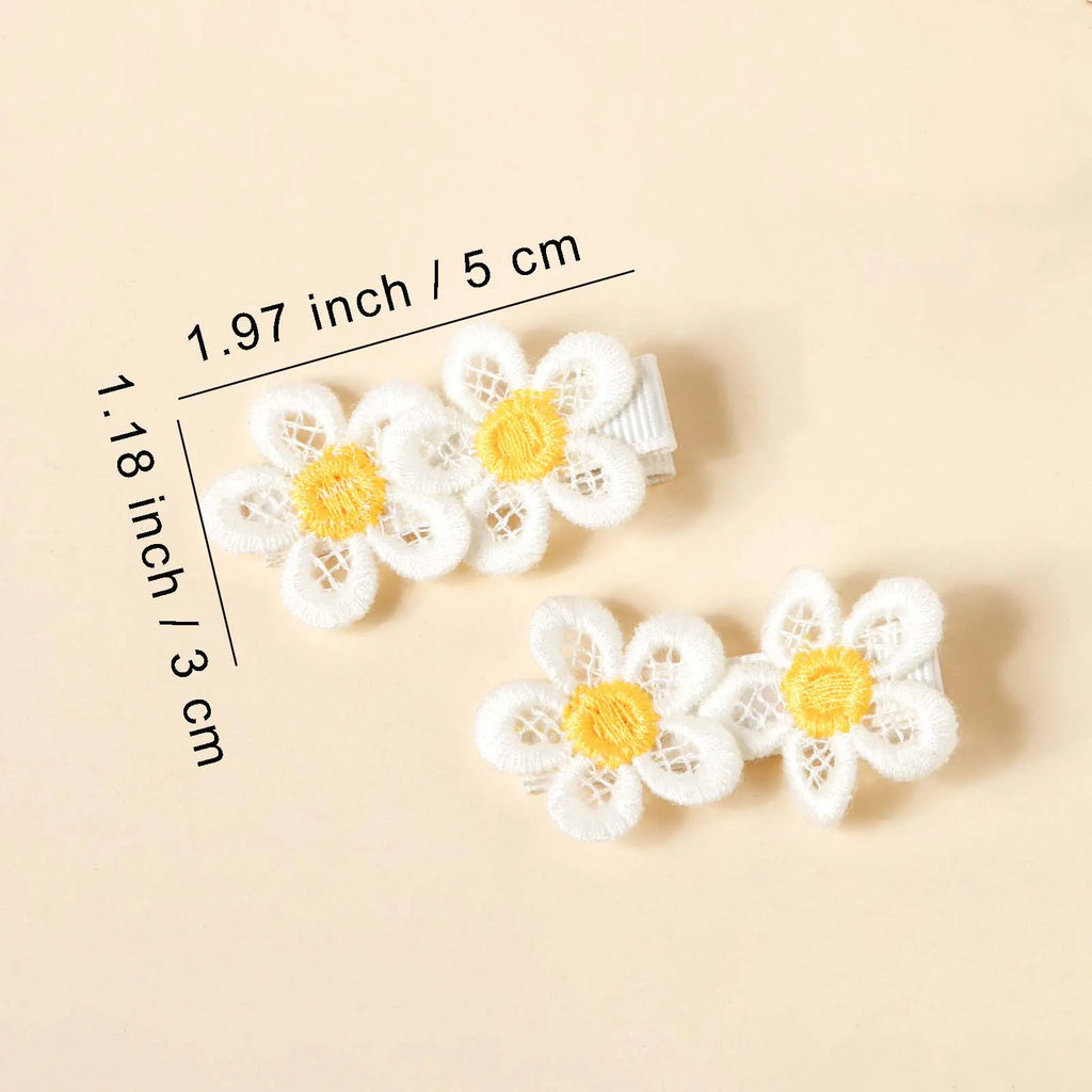 Pack 14 Mini Pinzitas Margaritas Bordadas