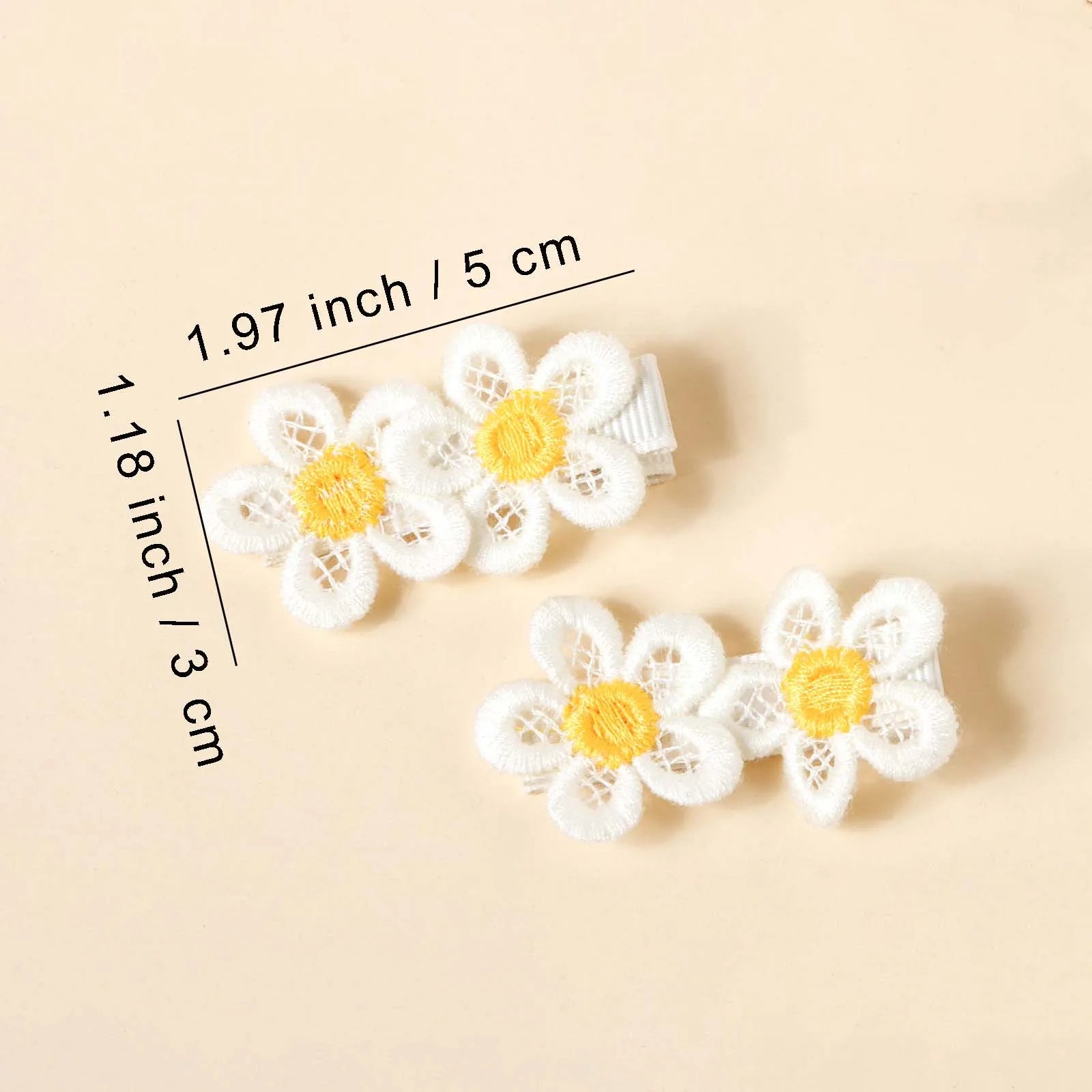 Pack 14 Mini Pinzitas Margaritas Bordadas