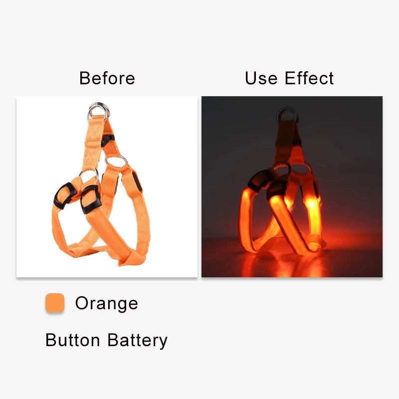 Arnés LED Perro Antitirones – Luminoso y Reflectante (S/M/L)