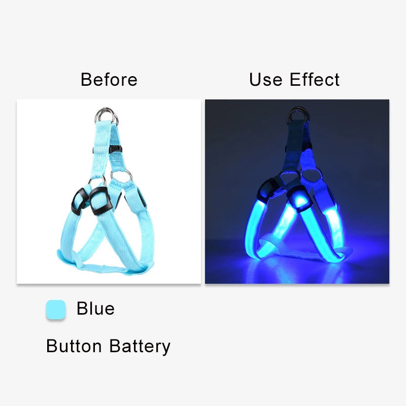 Arnés LED Perro Antitirones – Luminoso y Reflectante (S/M/L)
