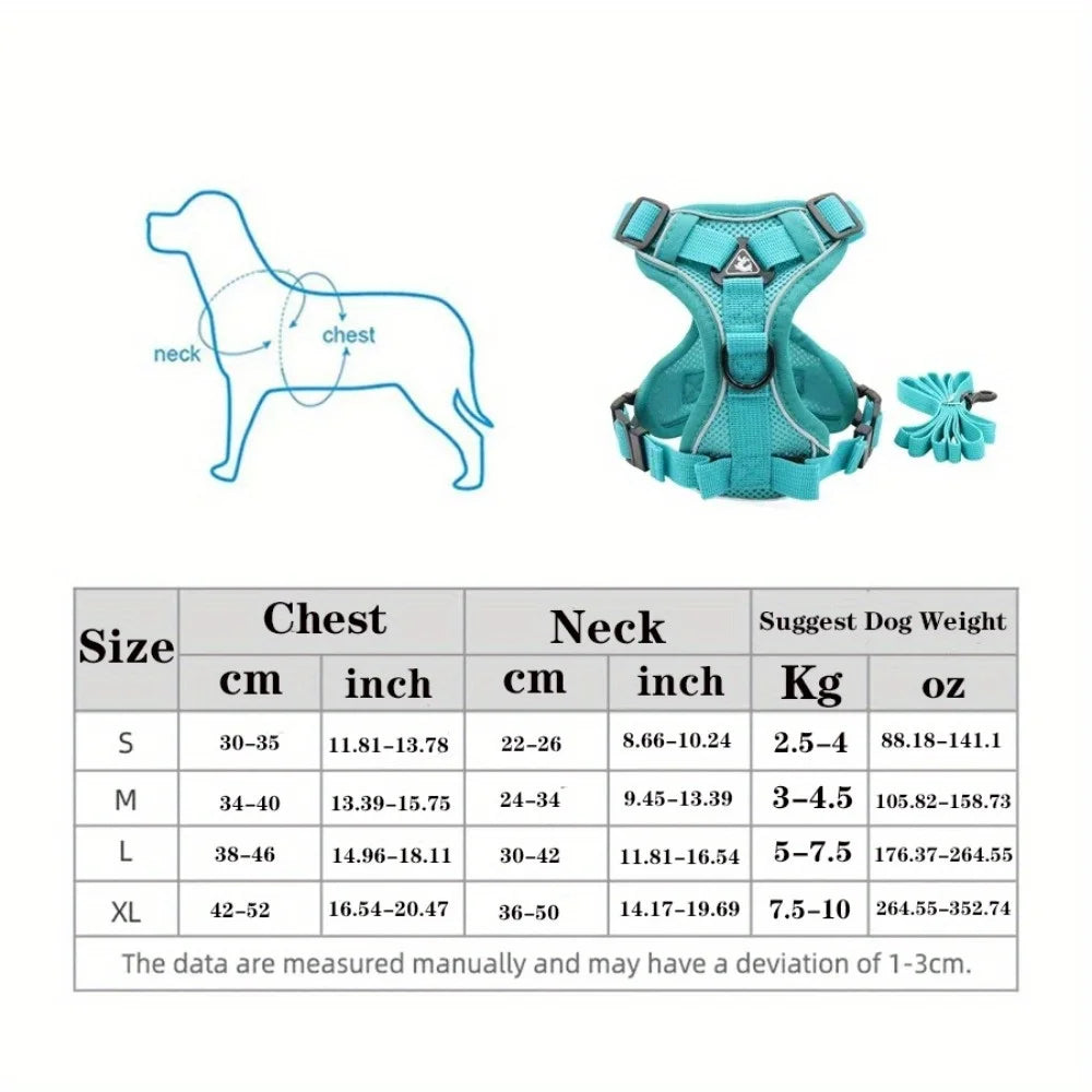 Arnés y Correa Anti-Tirones Reflectante