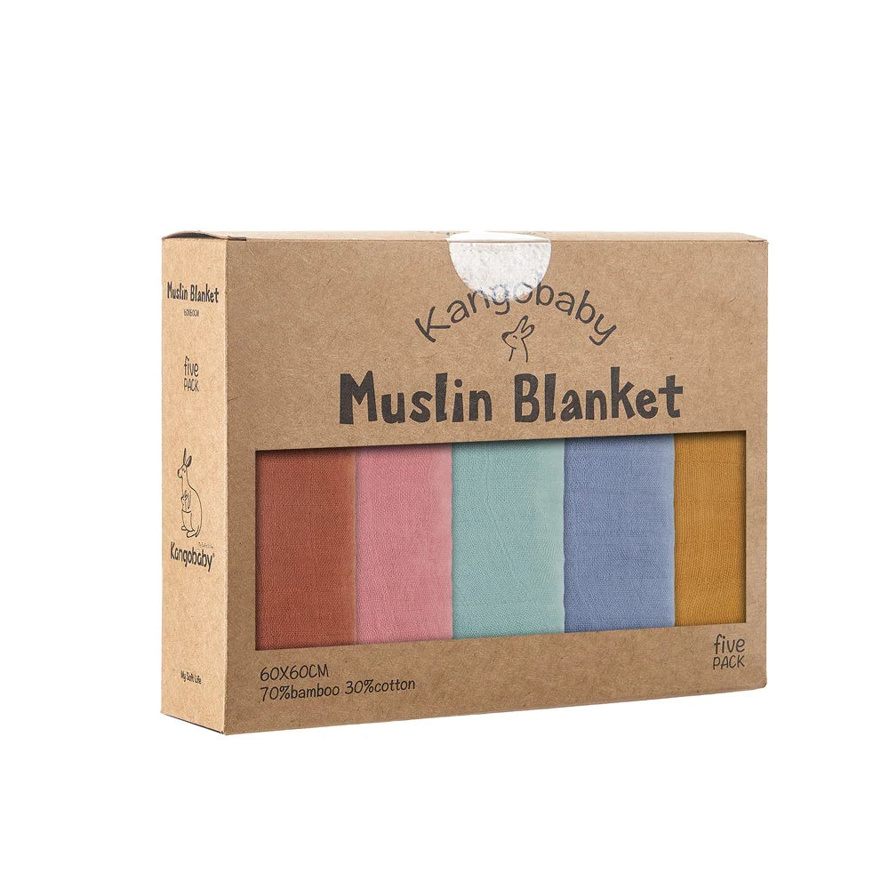 Pack 5 Muselinas de Bambú Orgánico