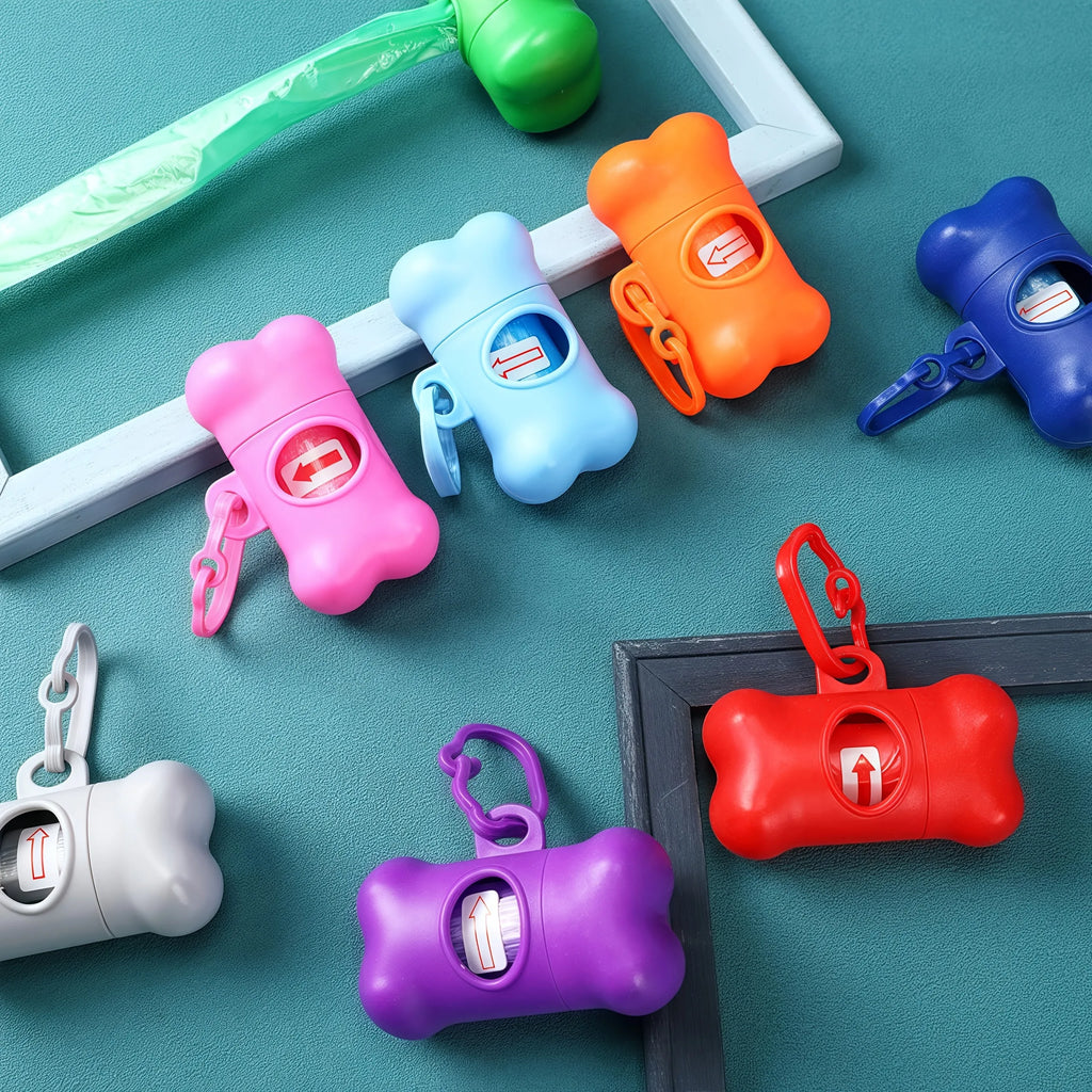 Portabolsas Huesito Negro + 15 Bolsas Incluidas