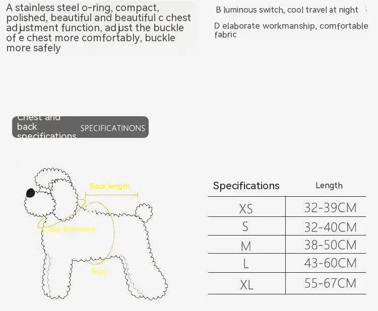 Arnés LED Perro Antitirones